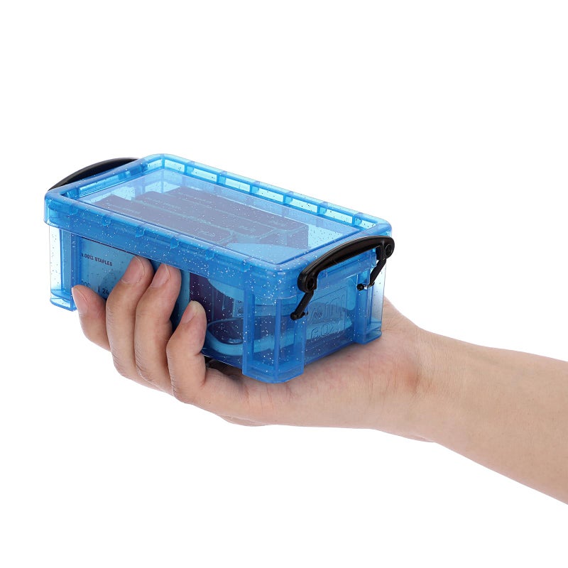 BTSKY 6 Colors Mini Small Plastic Storage Box with Locking Lid Clear Plastic Organizer and Assorted Color Boxes Hold Crafts, Stationery, Jewelry, Sewing and More in Office or Home Supplies - Image 3